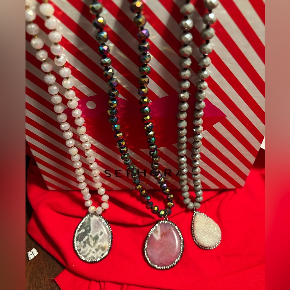 NWOT BUNDLE TEARDROP BEADED NECKLACES